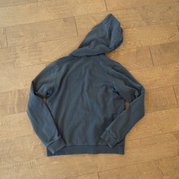 Marine Layer Full Zip Hoodie Womens Small Black Charcoal Long Sleeve Drawstring - Picture 3 of 10